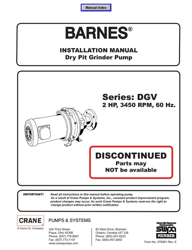 Crane Barnes DGV Series installation manual