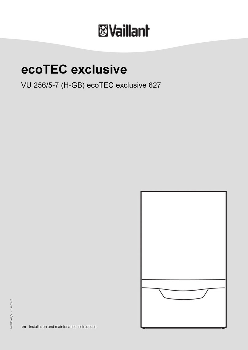 Vaillant ecoTEC exclusive 627 Installation and maintenance instructions Vaillant ecoTEC exclusive 627 Installation and maintenance instructions