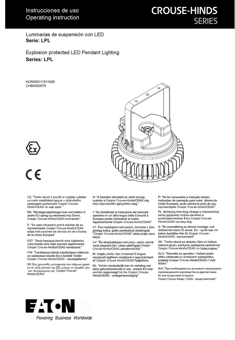 Eaton Crouse-hinds series Operating	 instruction