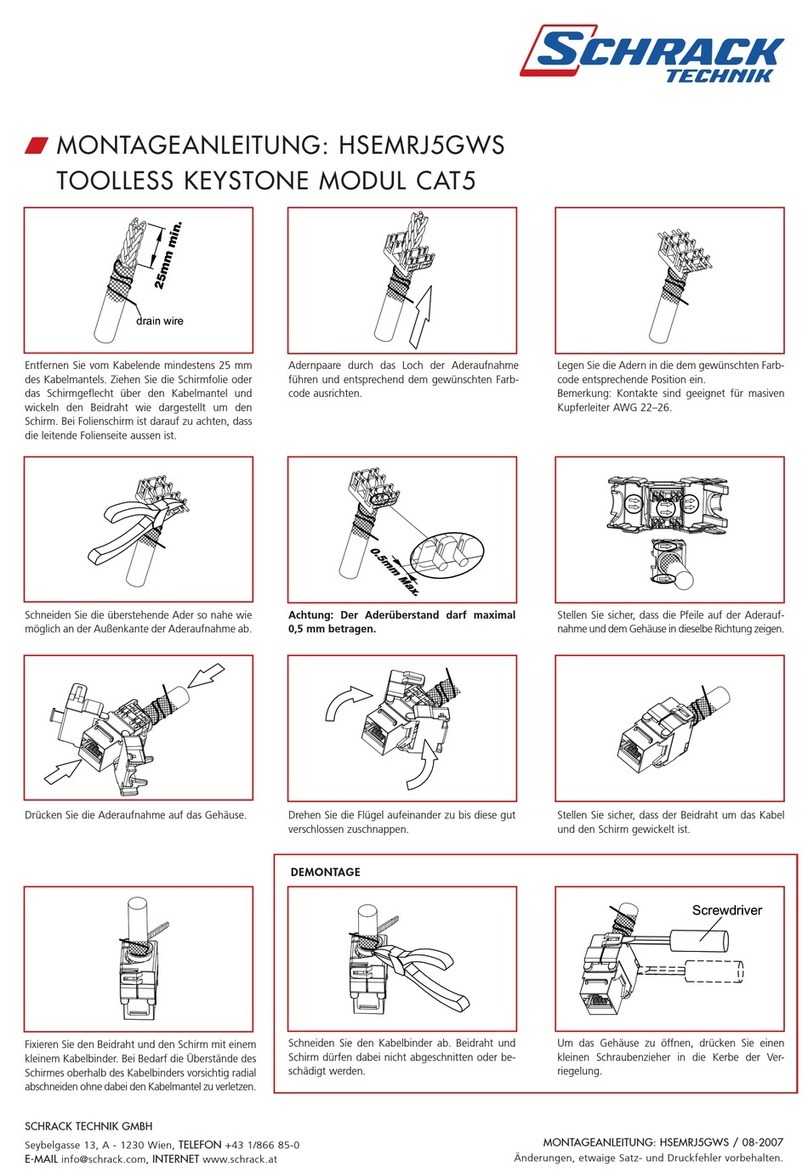 Schrack Technik CAT5 instruction sheet