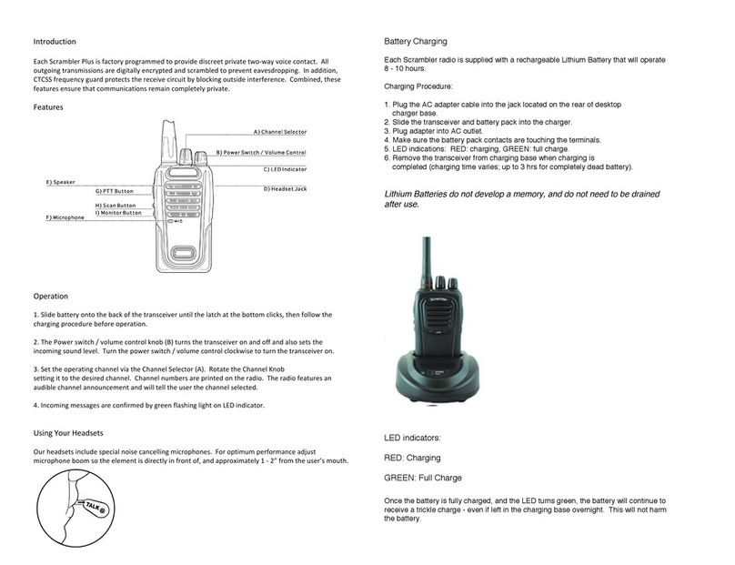 Porta Phone Scrambler UHF SC1000 instruction manual