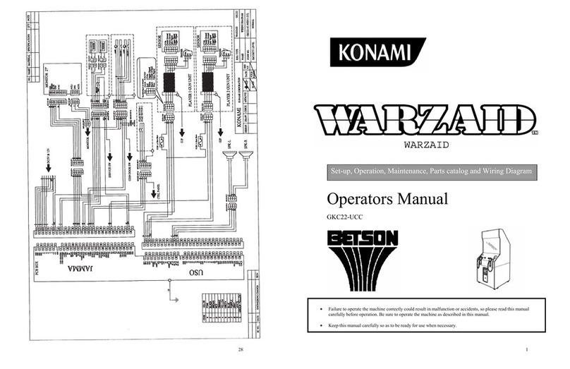 Konami Warzaid GKC22-UCC Operator's manual