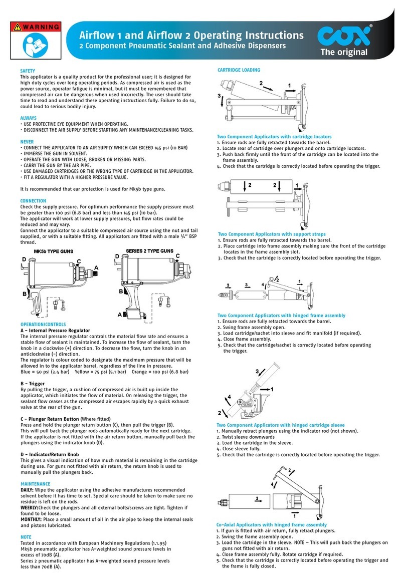 COX Airflow 1 User manual