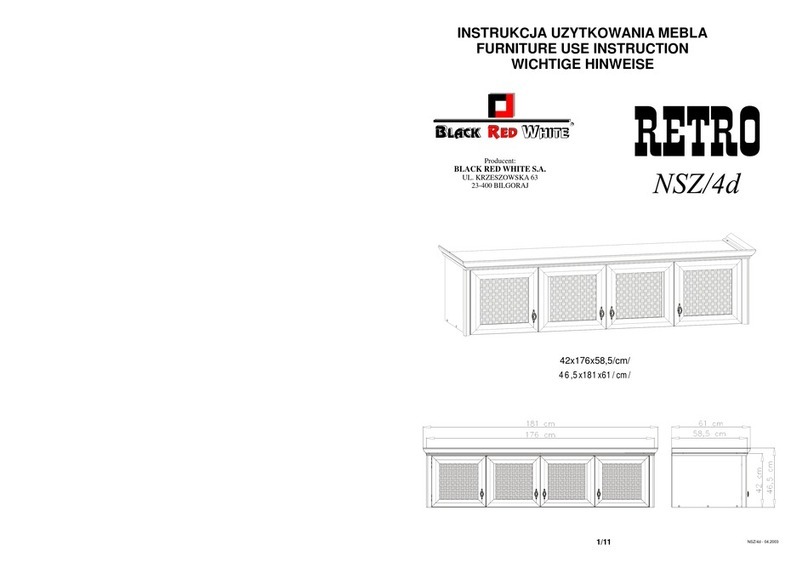BLACK RED WHITE Retro NSZ/4d Furniture Use Instruction