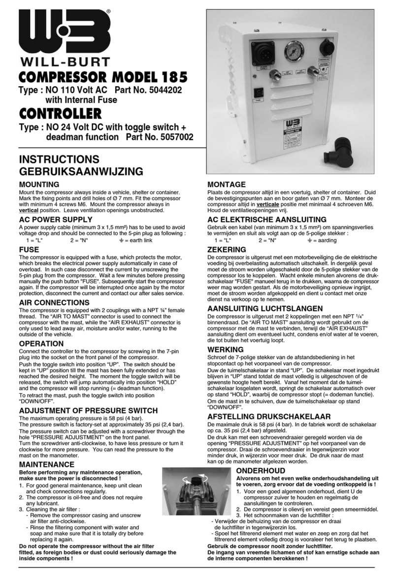 Will Burt 185 instructions