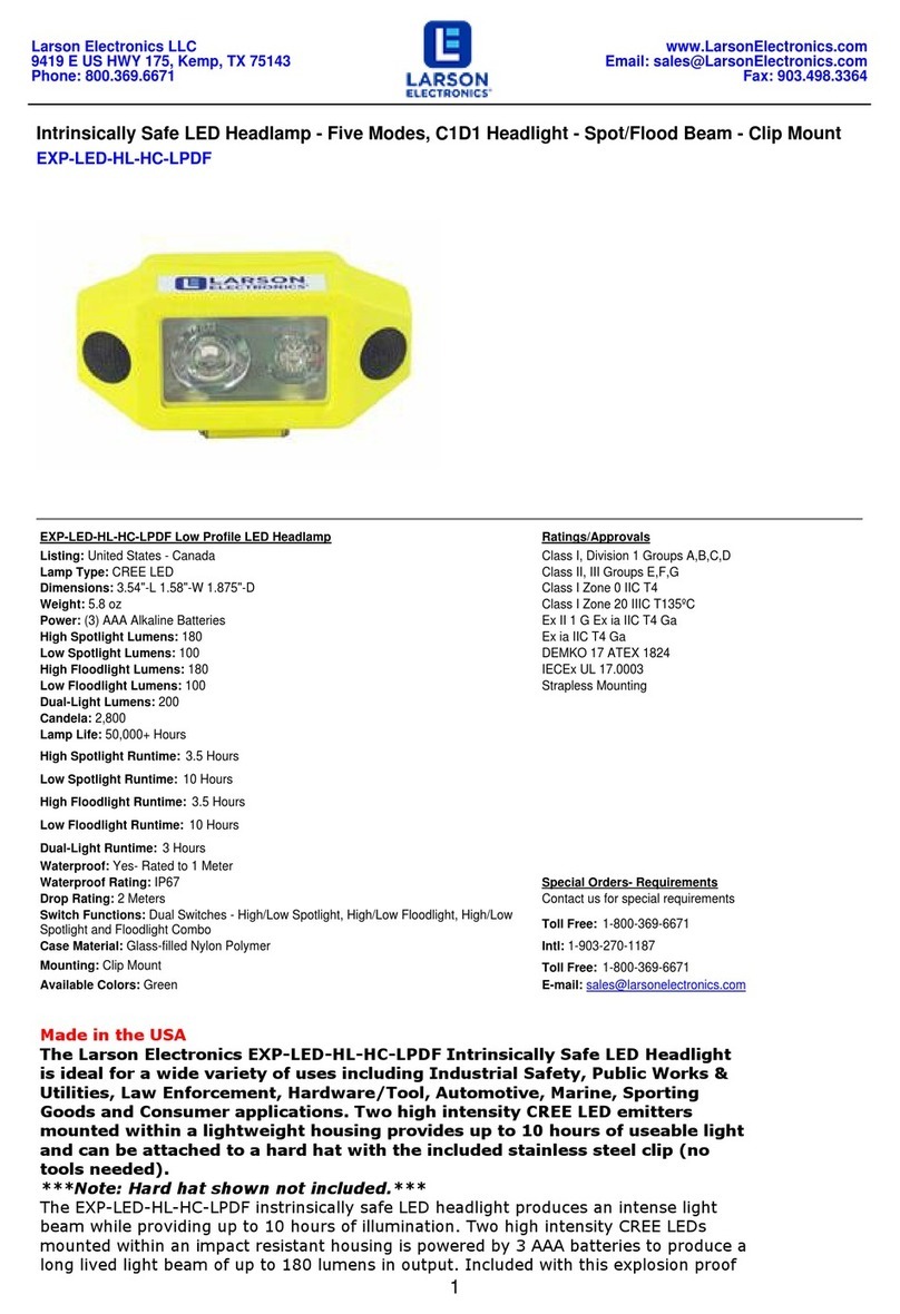 Larson Electronics EXP-LED-HL-HC-LPDF manual