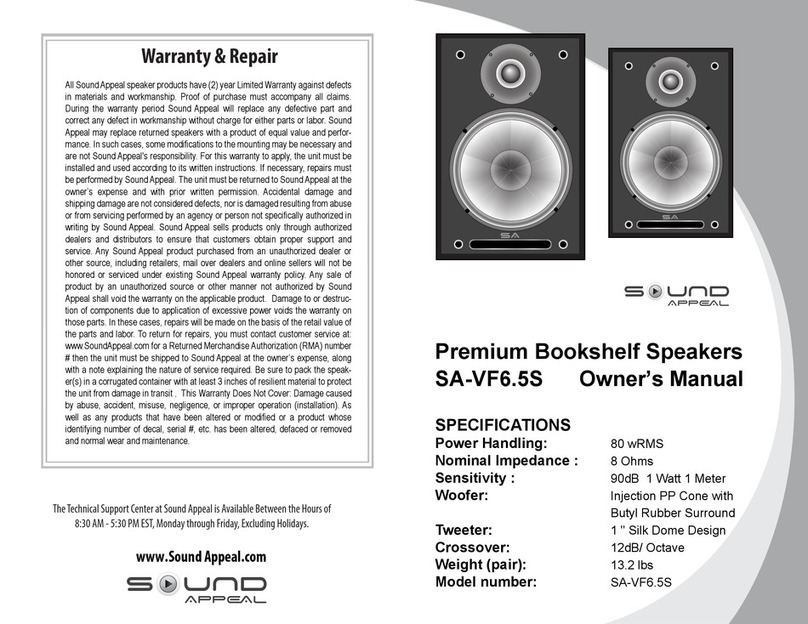 Sound Appeal SA-VF6.5S owner's manual