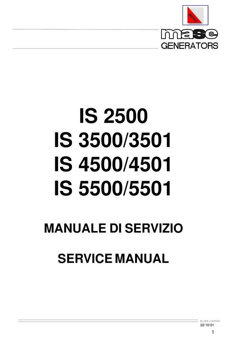 Mase Generators IS 2500 Service manual