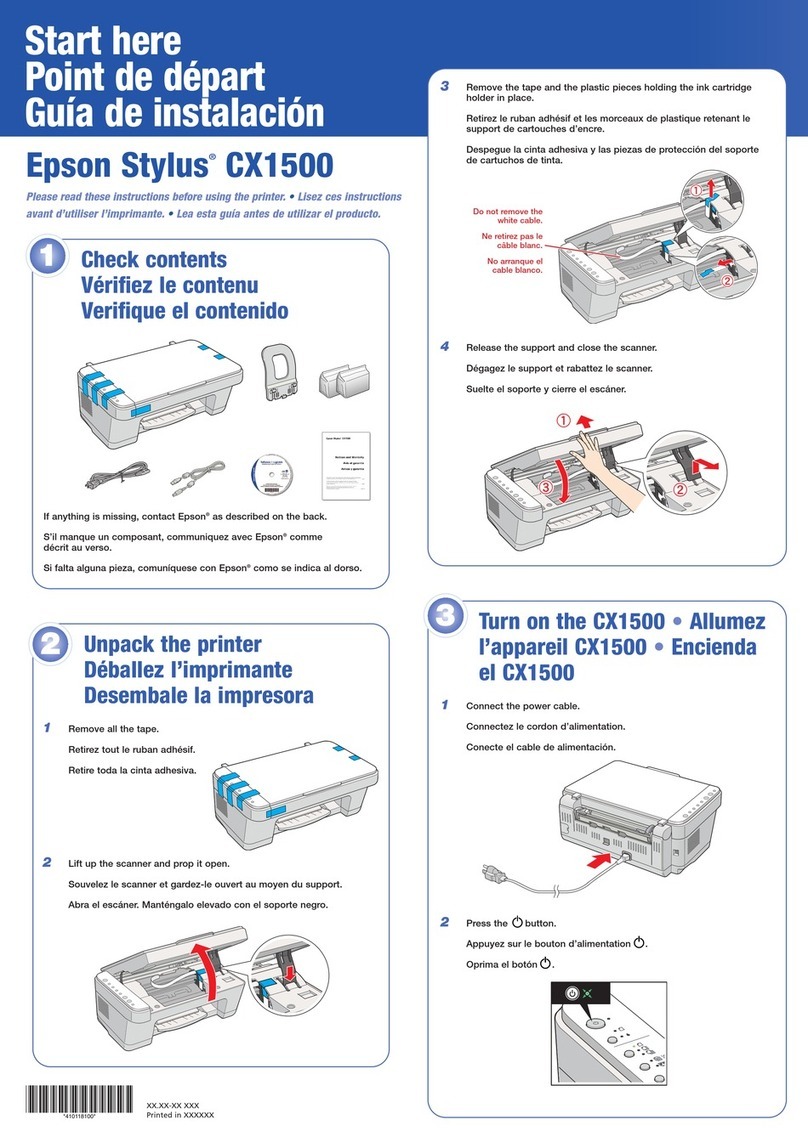 Epson Stylus CX1500 Instruction Manual