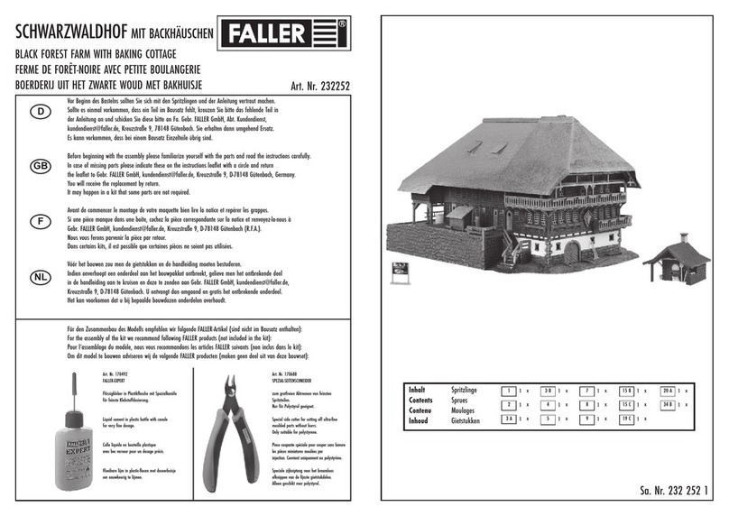 Faller BLACK FOREST FARM WITH BAKING COTTAGE User manual