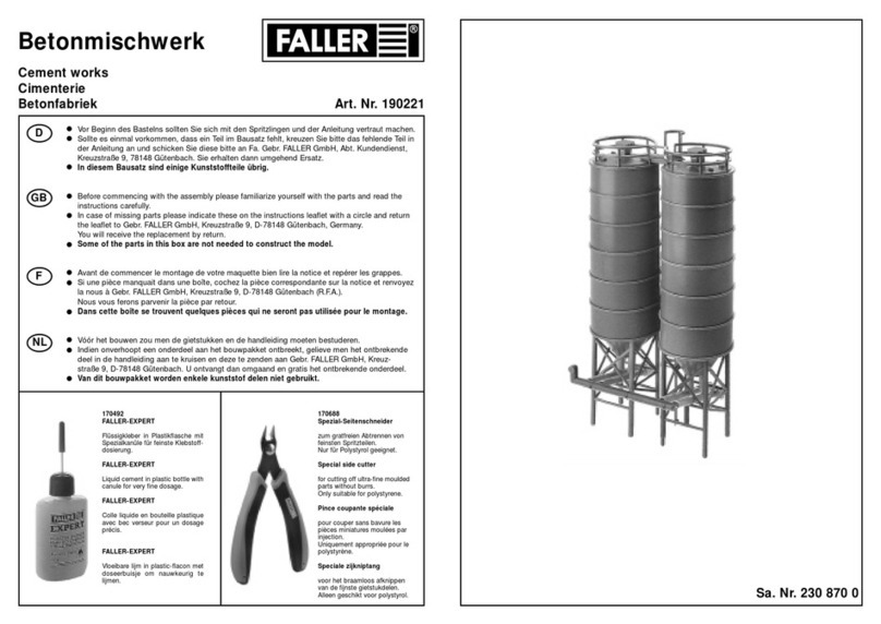 Faller Cement works User manual