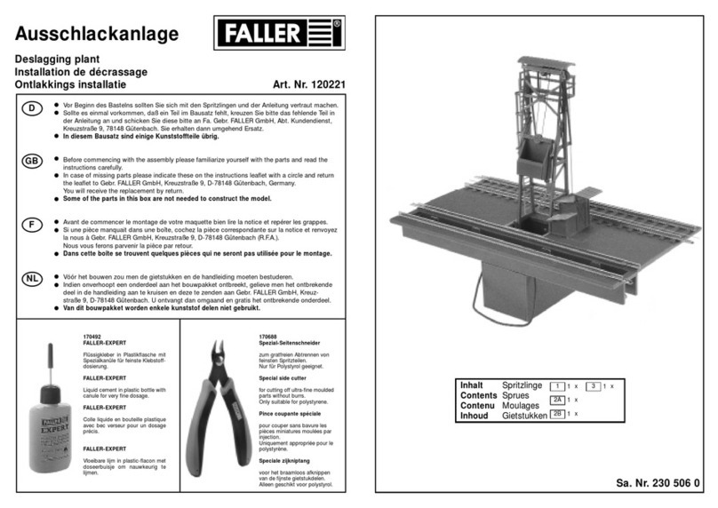 Faller Deslagging plant User manual