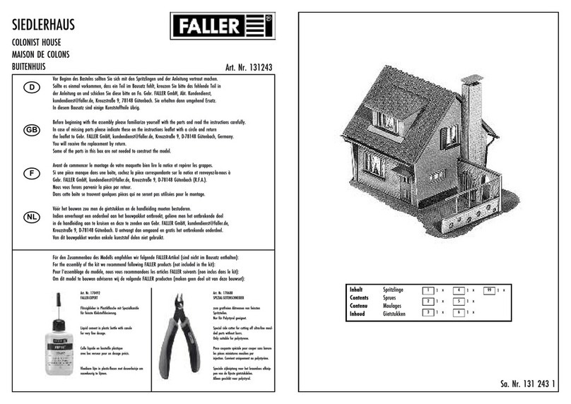 Faller COLONIST HOUSE User manual