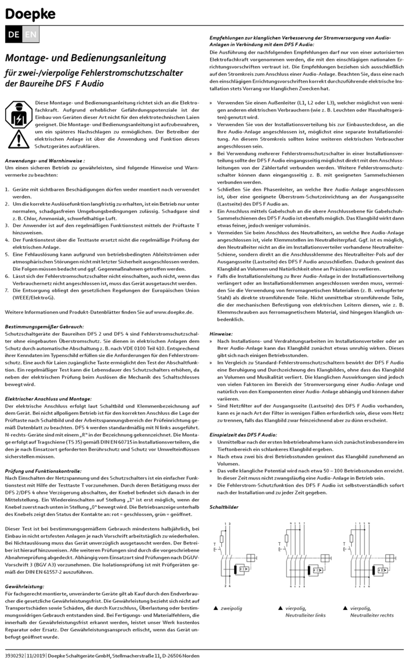 Doepke DFS F Audio Series User manual