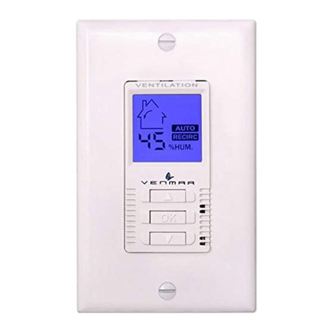 Venmar DECO-TOUCH WALL CONTROL Installation and owner's guide