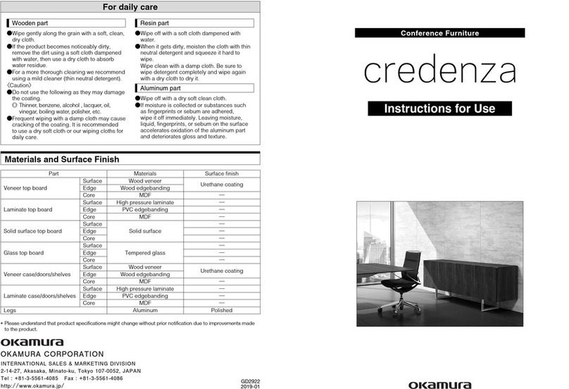 Okamura credenza User manual