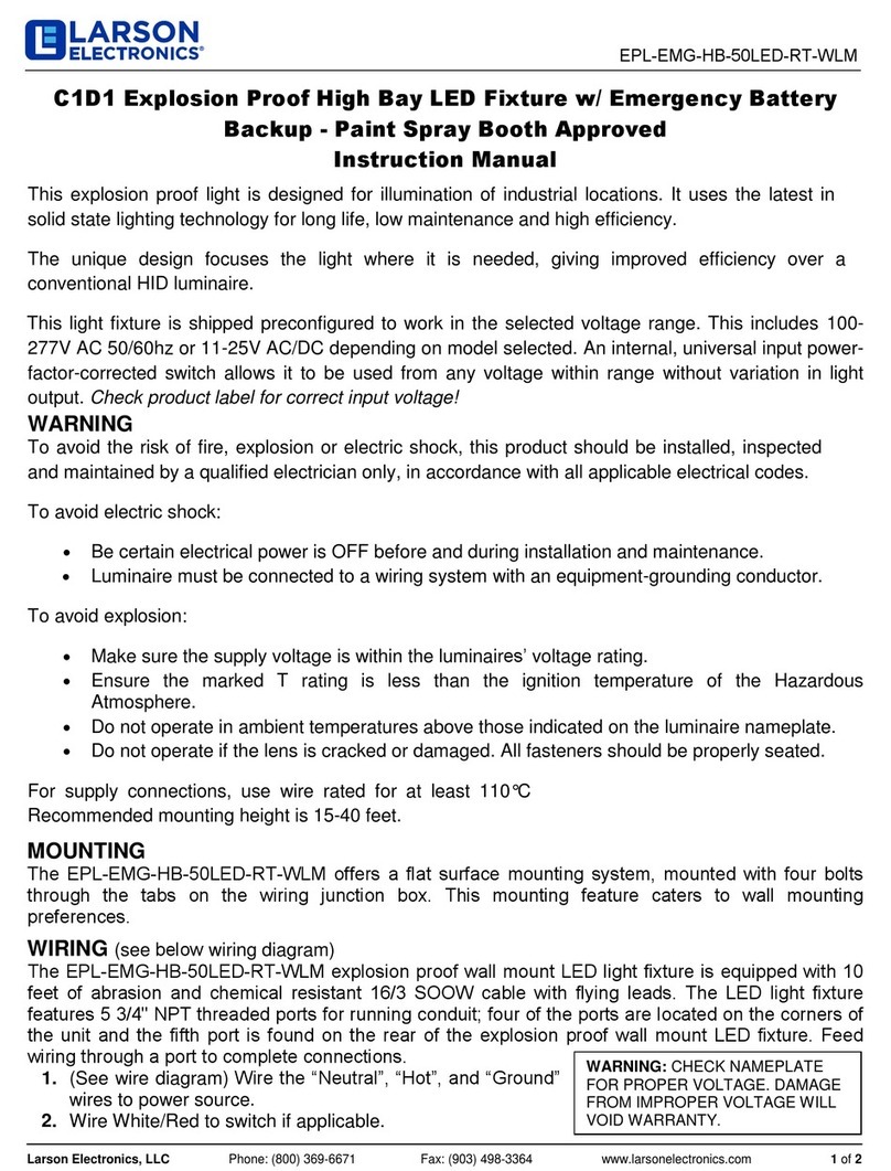 Larson Electronics EPL-EMG-HB-50LED-RT-WLM User manual