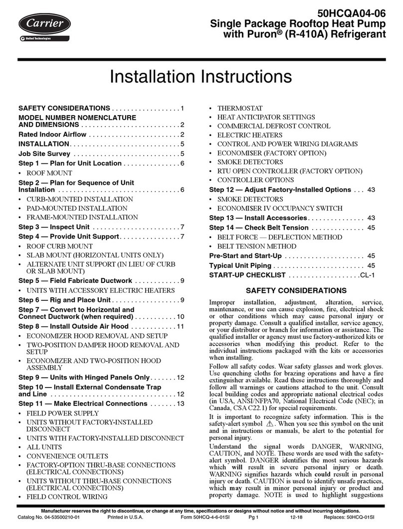 Carrier 50HCQA04-06 User manual