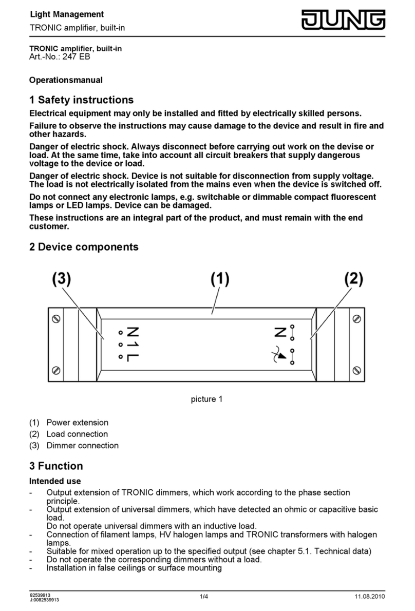 Jung TRONIC 247 EB Operation manual Jung TRONIC 247 EB Operation manual