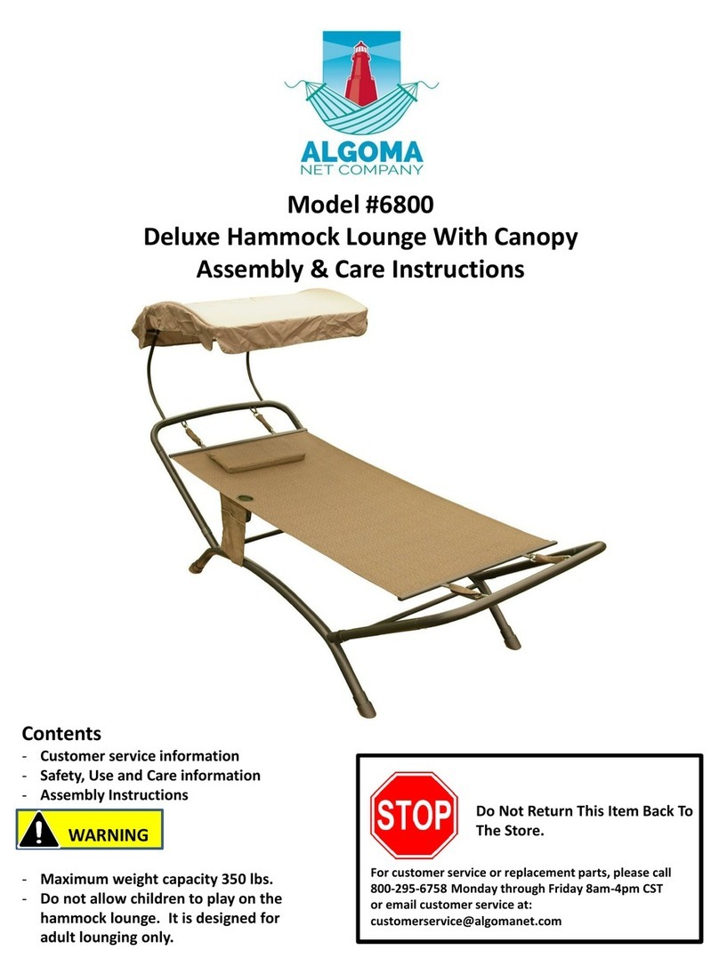 Algoma Net 6800 Assembly & care instructions
