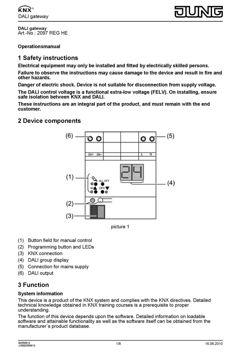 Jung 2097 REG HE Operation manual