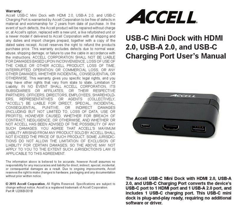 Accell U206B-001B User manual