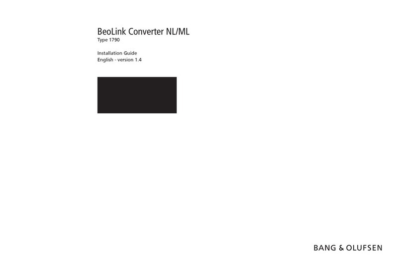 Bang & Olufsen BeoLink Converter NL/ML installation guide Bang & Olufsen BeoLink Converter NL/ML installation guide