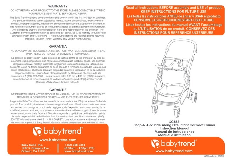 Baby Trend Snap-N-Go SG88B instruction manual