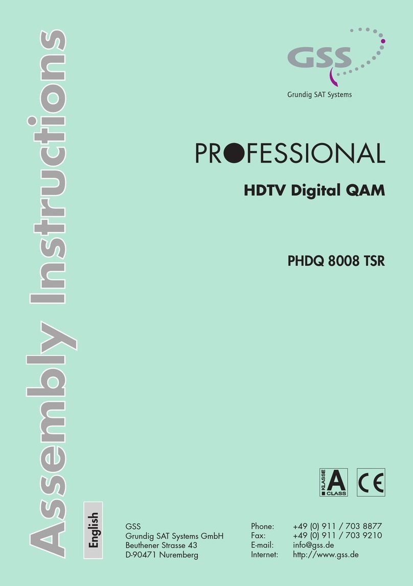 GSS PHDQ 8008 TSR User manual