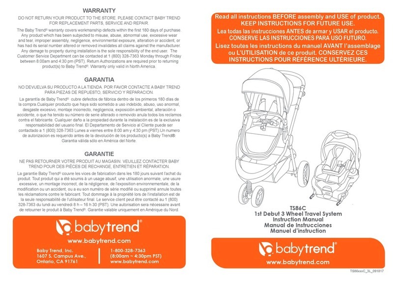 Baby Trend 1st Debut TS86C instruction manual
