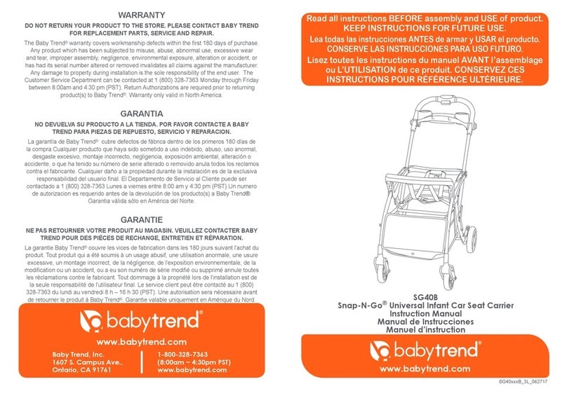 Baby Trend Snap-N-Go SG40B instruction manual