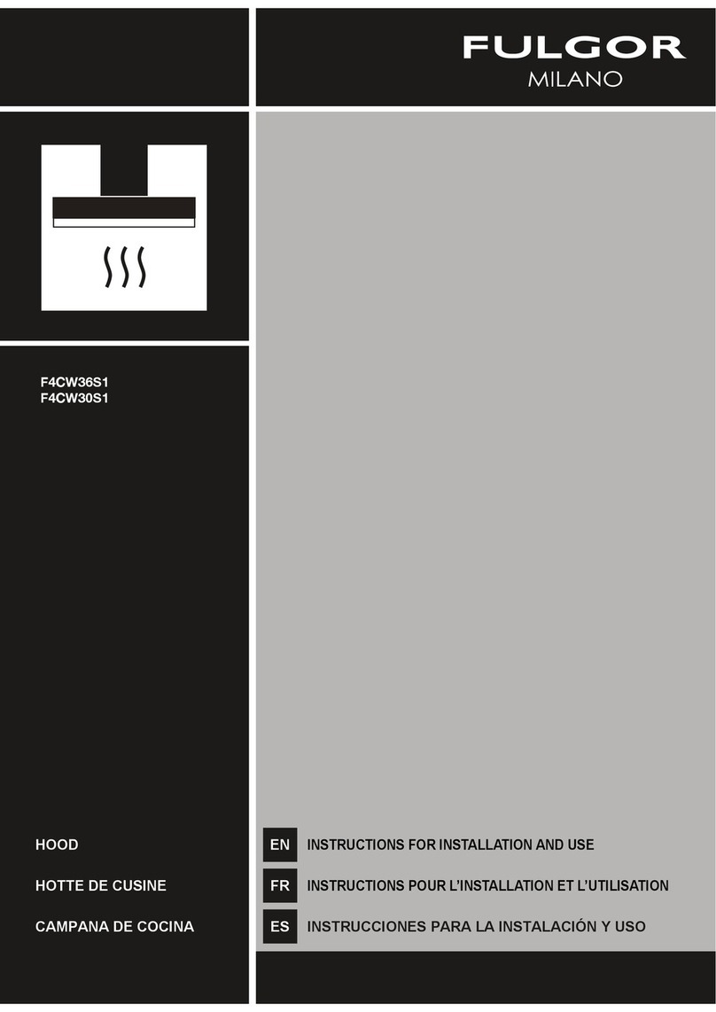 Fulgor Milano F4CW36S1 Instructions for installation and use