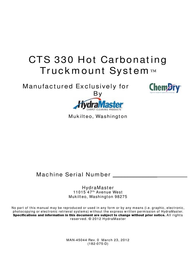 HydraMaster CTS 330 manual