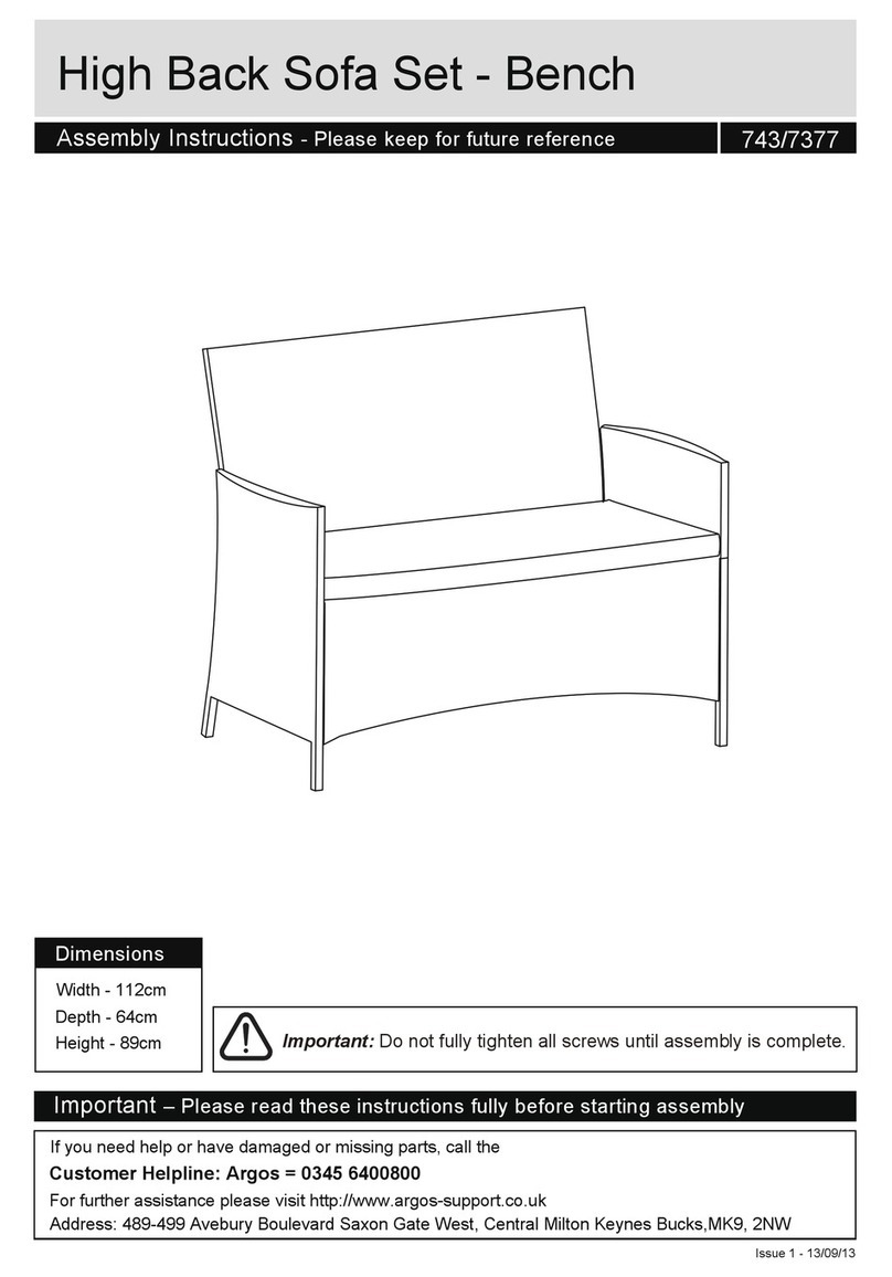 Argos High Back Sofa Set 743/7377 Assembly instructions Argos High Back Sofa Set 743/7377 Assembly instructions