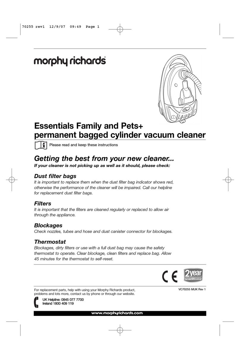 Morphy Richards Essentials Family and Pets+ User manual