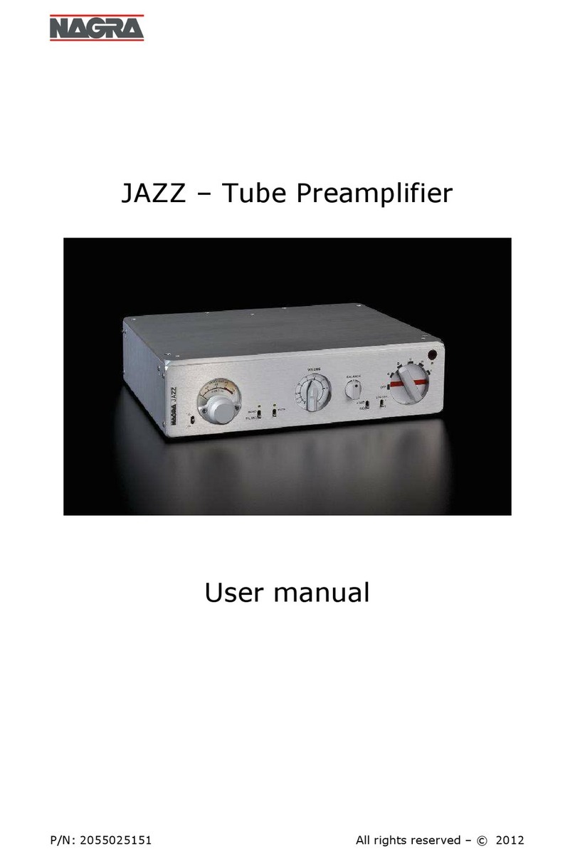 Nagra JAZZ User manual Nagra JAZZ User manual