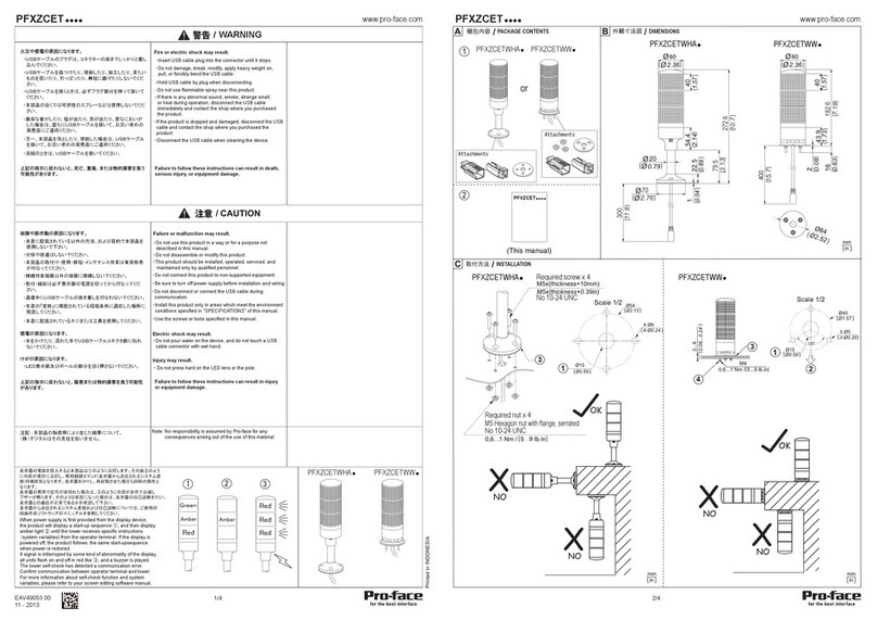 Pro-face PFXZCET Series manual