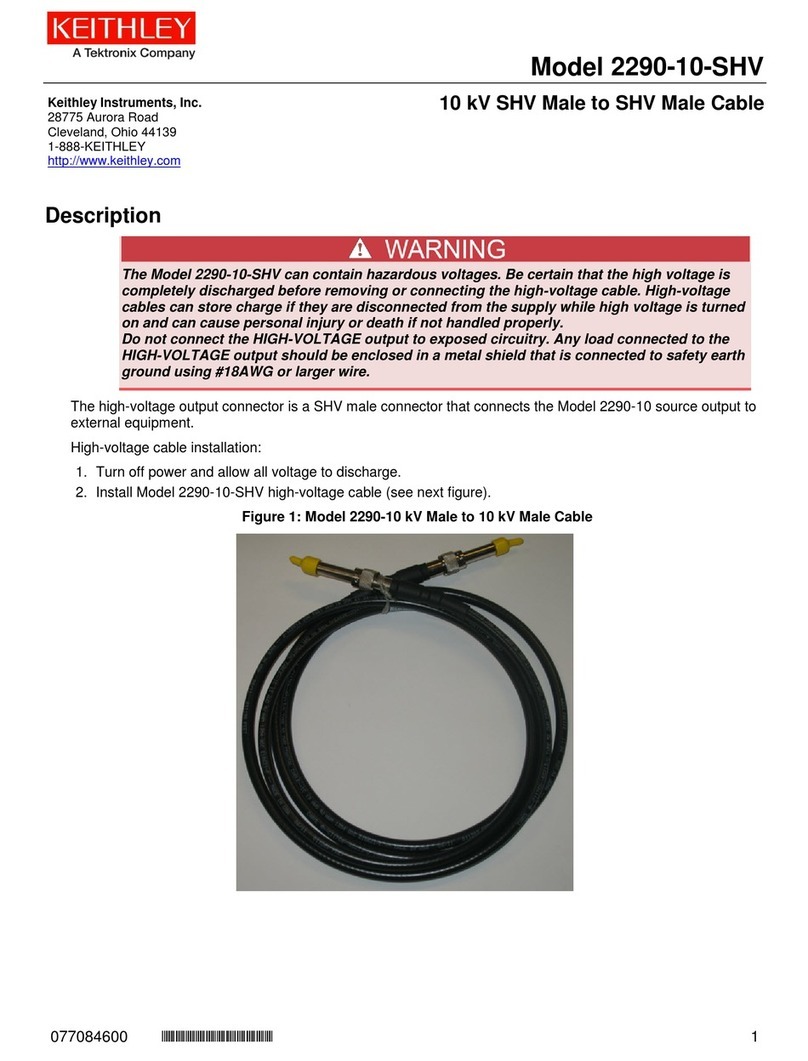 Tektronix Keithley 2290-10-SHV manual