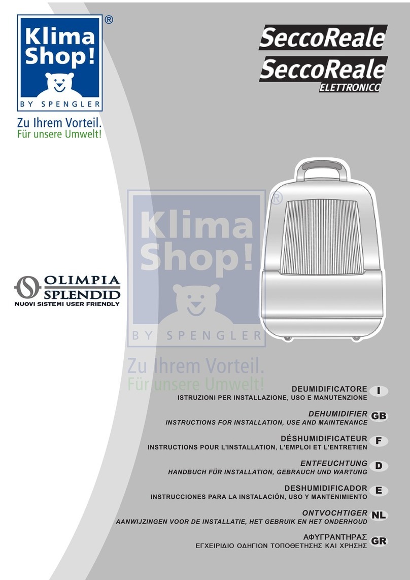 Olimpia splendid SeccoReale Instructions for installation, use and maintenance