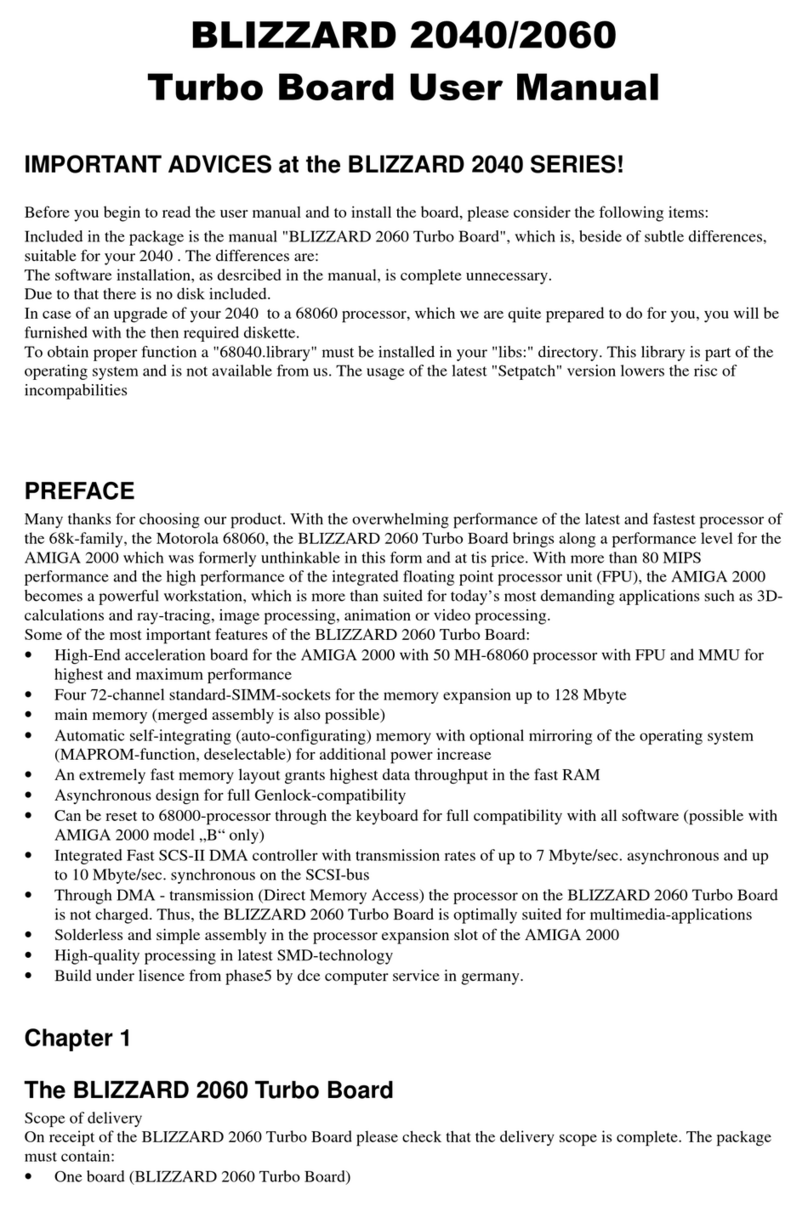 Amiga Blizzard 2040 Turbo Board user manual