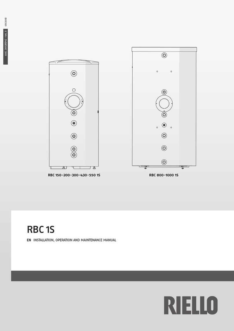Riello RBC 1S Series Installation, operation and maintenance manual Riello RBC 1S Series Installation, operation and maintenance manual