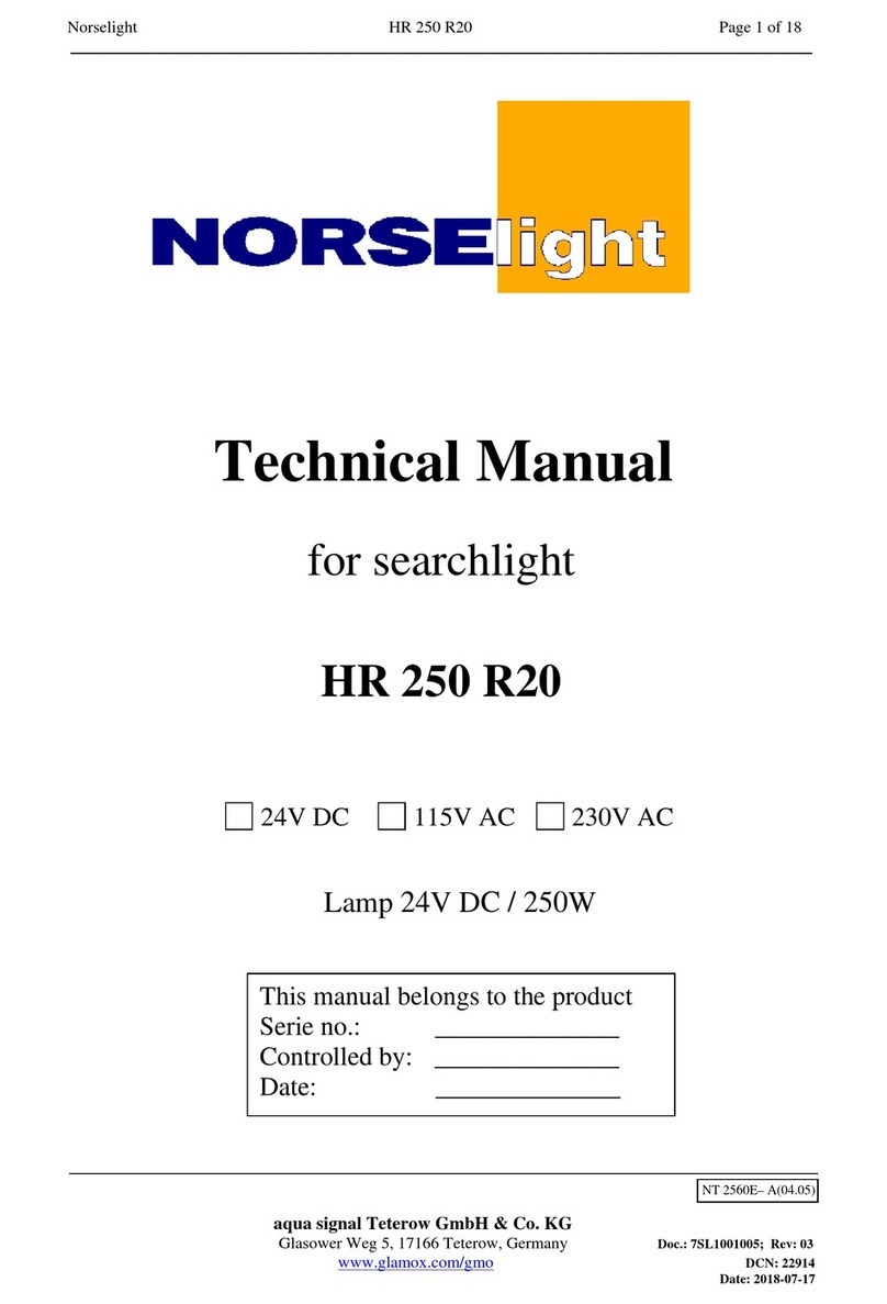 NORSELIGHT HR 250 R20 Technical manual