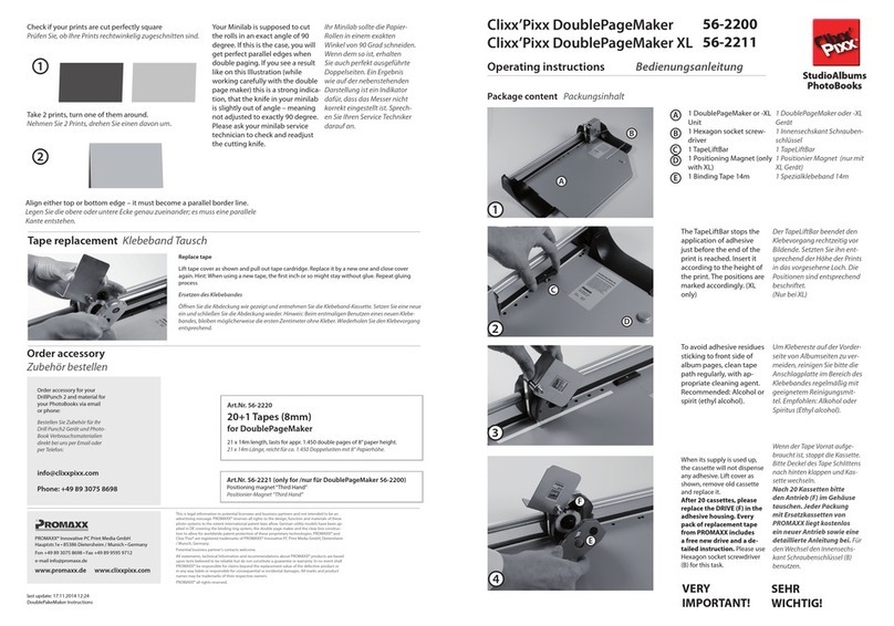 ProMaxX Clixx'Pixx DoublePageMaker User manual