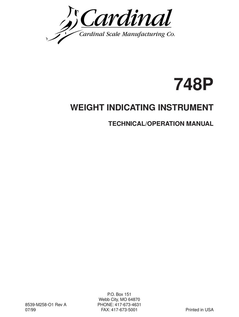 Cardinal 748P User manual