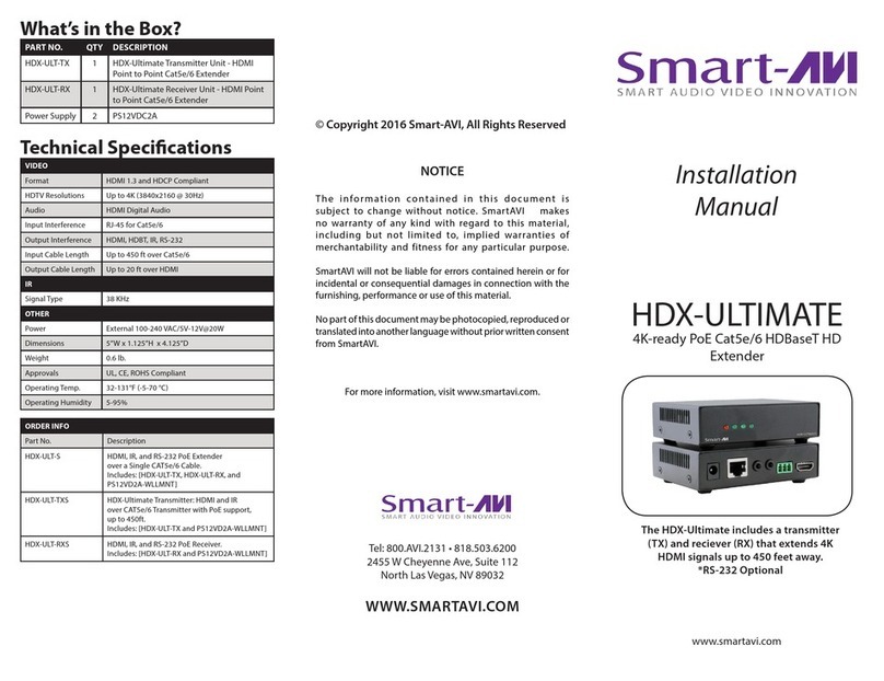 SMART-AVI HDX-ULTIMATE User manual SMART-AVI HDX-ULTIMATE User manual