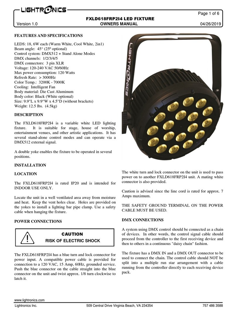 Lightronics FXLD618FRP2I4 User manual