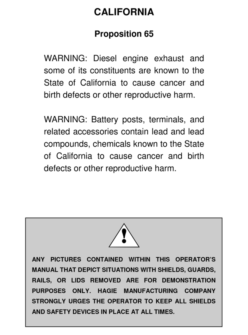 Hagie DTS 10 Operator's manual