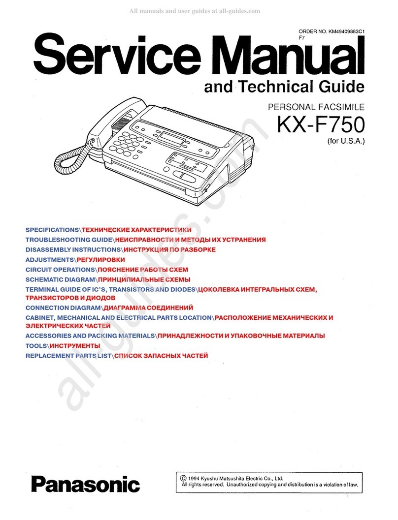 Panasonic KX-F750 Quick start guide