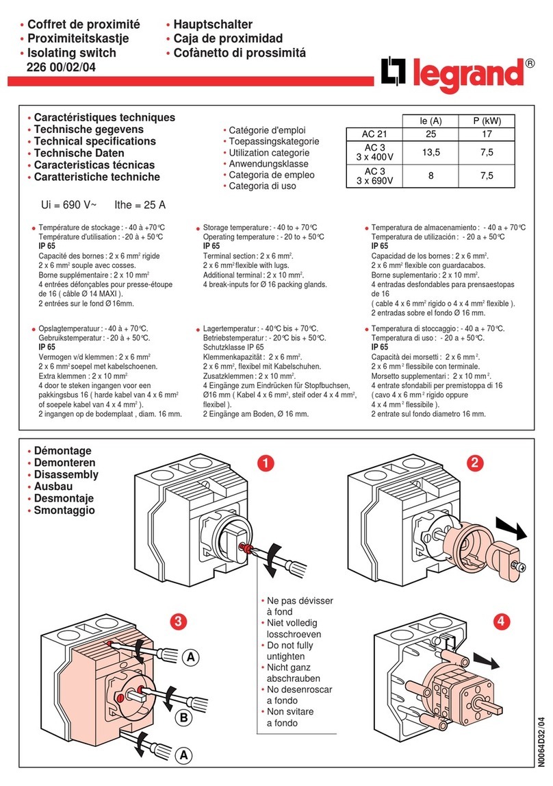 LEGRAND 0 226 04 manual