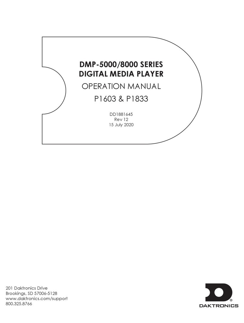 Daktronics DMP-5000 Series Operation manual